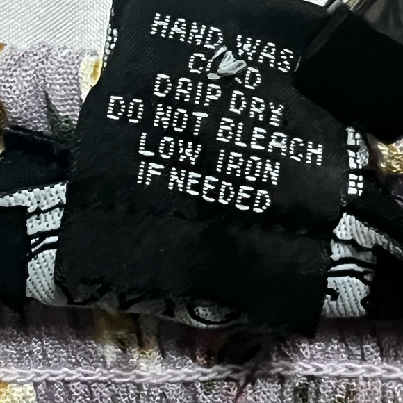 Angie Floral MIDI Pullover Dress Lavender with Yellow Flowers Size Large - Picture 6 of 6